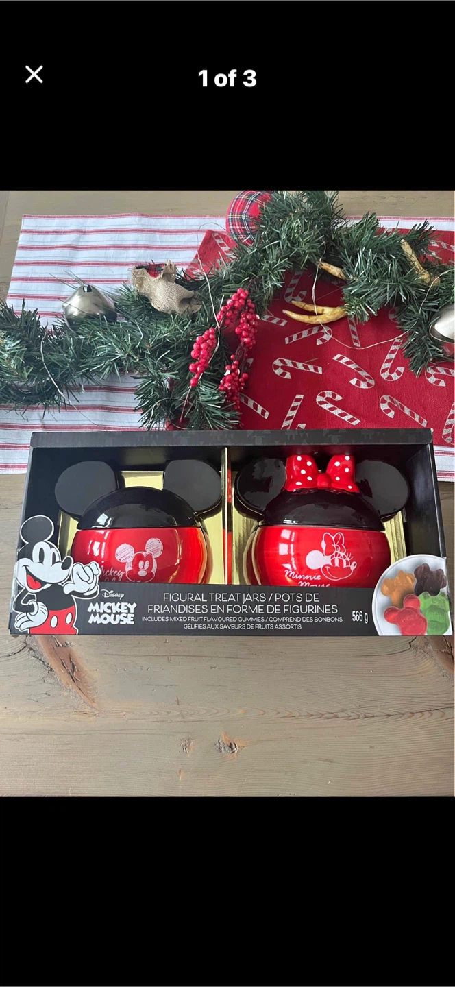 Disney Mickey Mouse Figural Treat Jars
