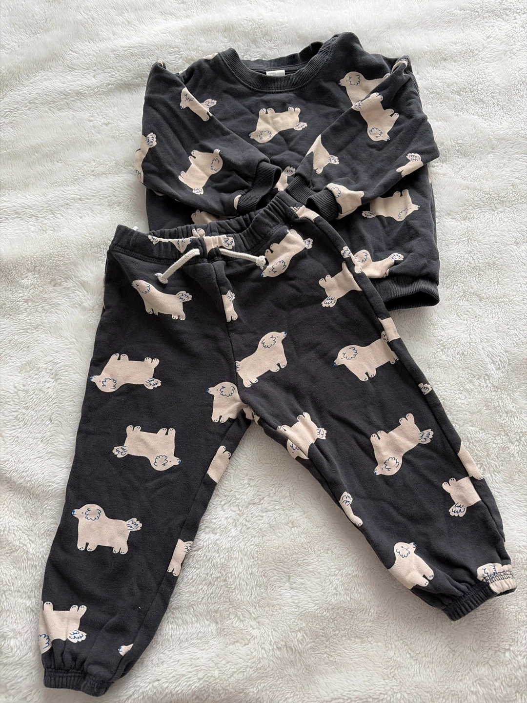Cute Dog Print Kids Outfit