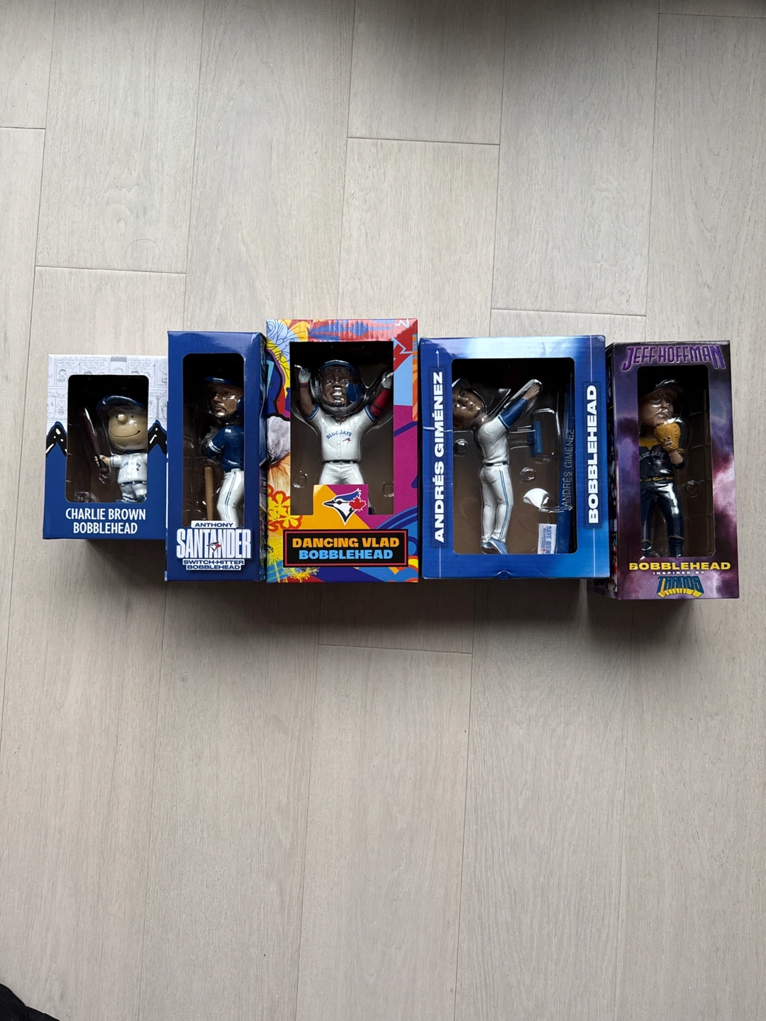 Toronto Blue Jays Bobbleheads - Charlie Brown, Santrider, Vlad