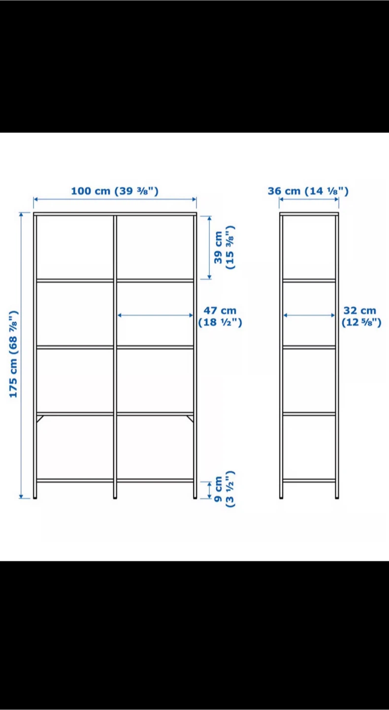 IKEA Shelf Unit - Dark Brown/Glass - photo 5