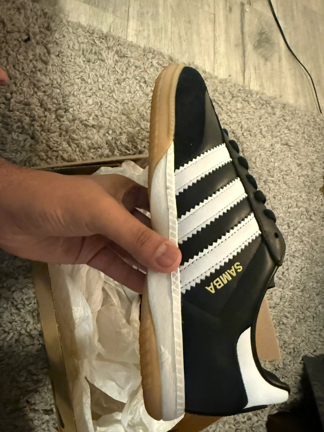 Adidas Samba Black/White, Size 10 US - photo 3