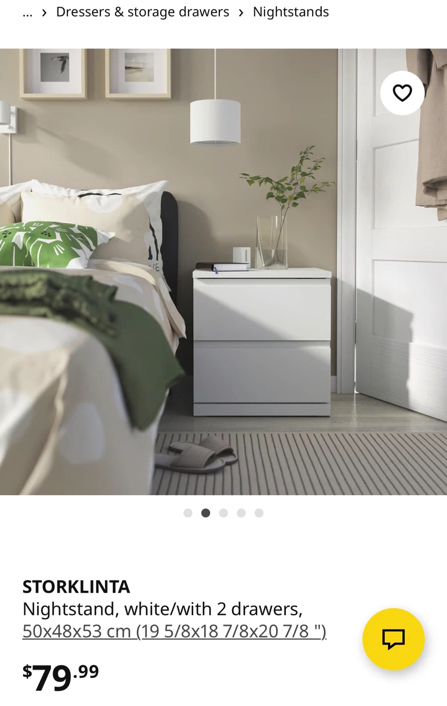 IKEA STORLINTA Nightstand - 2 Drawers