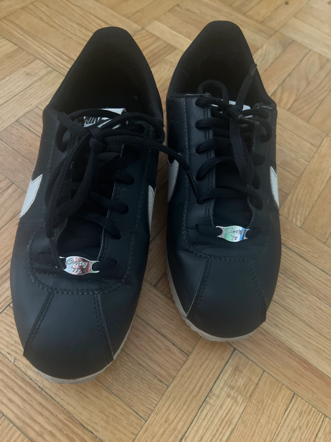 Nike Cortez Black Leather Shoes
