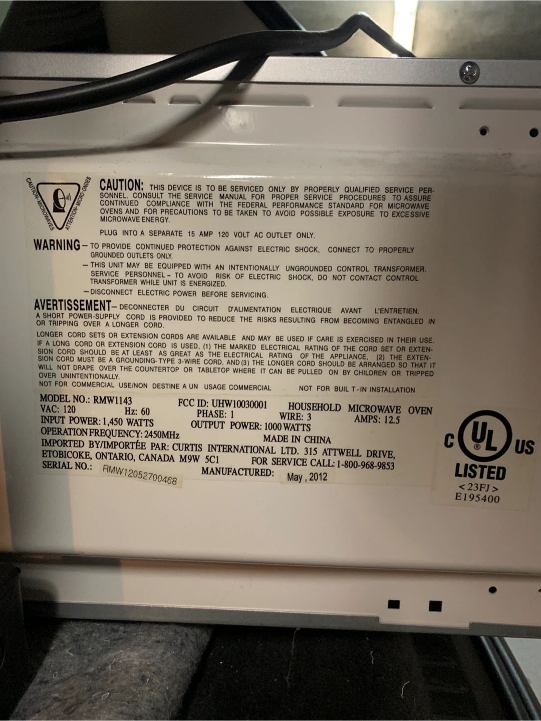 RCA Microwave Oven - photo 2