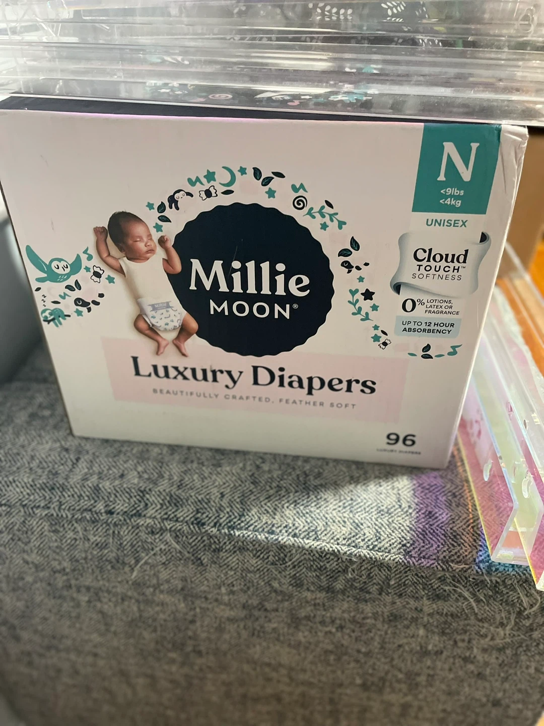 Millie Moon Luxury Diapers - Newborn, 96 Count