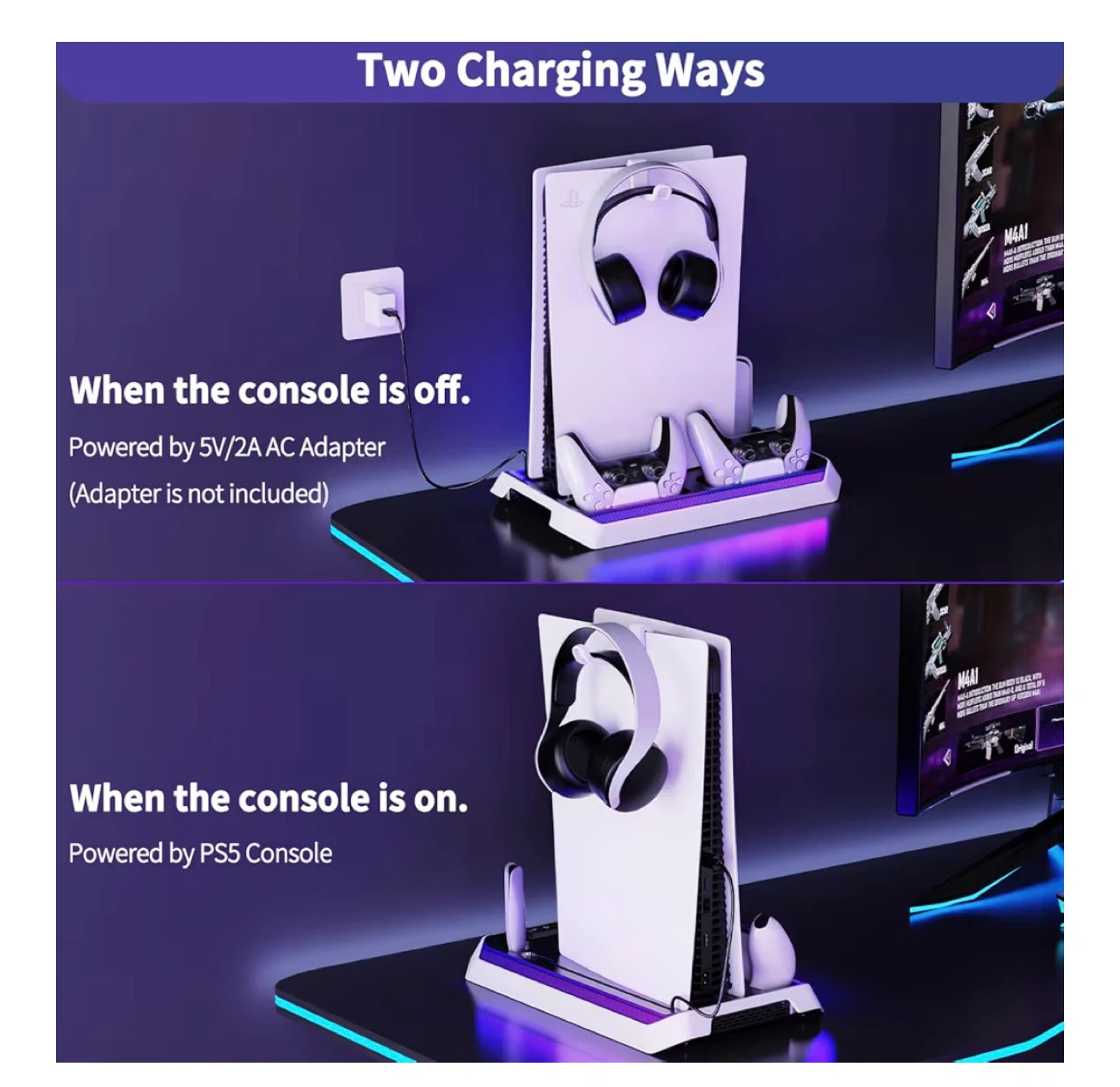 PS5 Slim/Pro Multifunctional Cooling Stand - photo 3
