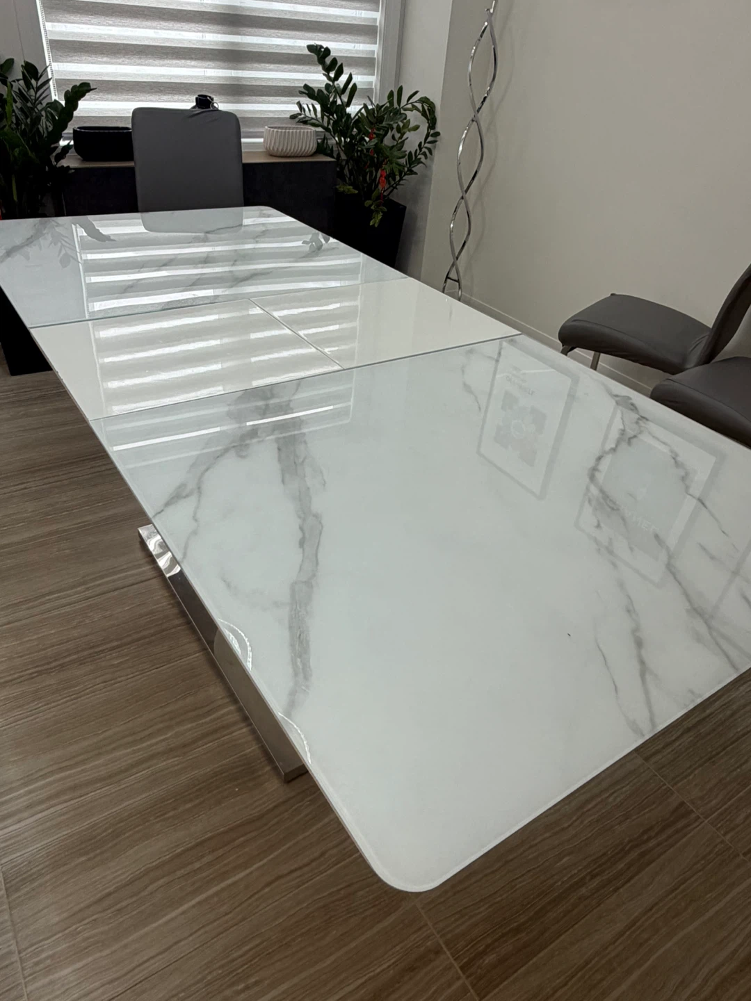 🔥 Modern Extendable Marble Pattern Dining Table | Seats 6-8 🔥 - photo 2