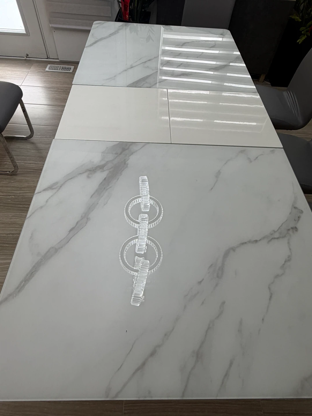 🔥 Modern Extendable Marble Pattern Dining Table | Seats 6-8 🔥 - photo 4