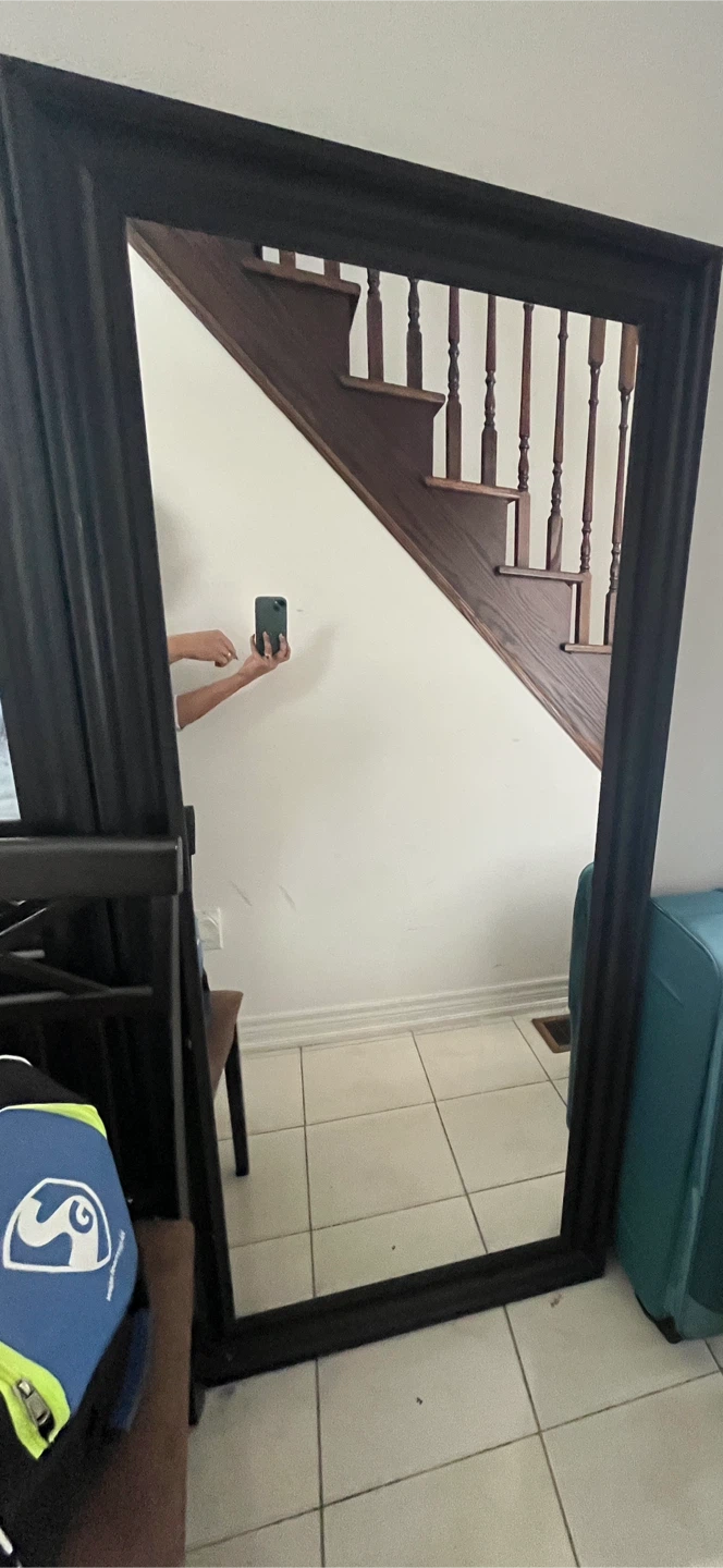Large Black Framed Mirror