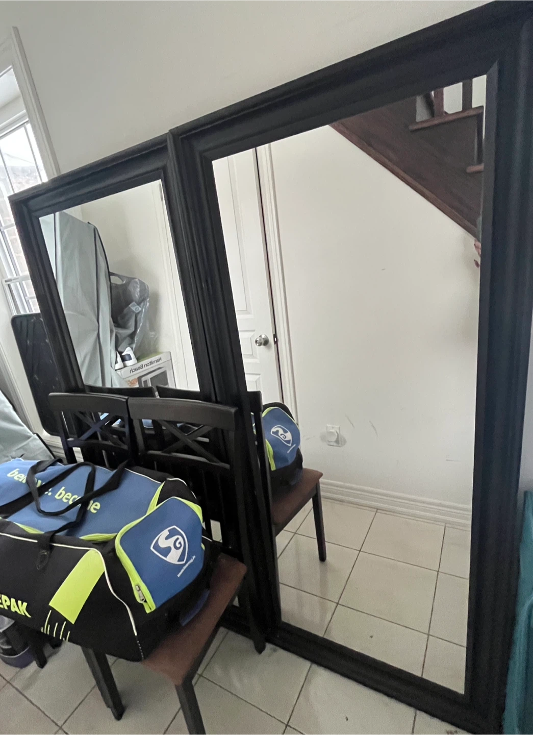 Large Black Framed Mirror - photo 2