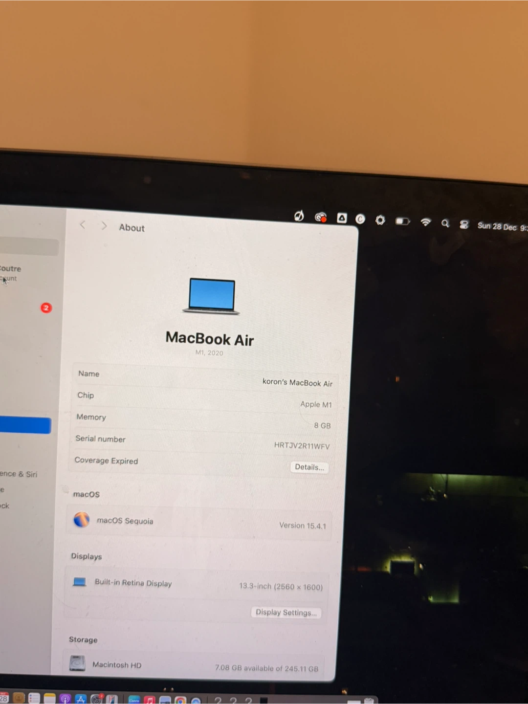 Apple MacBook Air M1, 2020