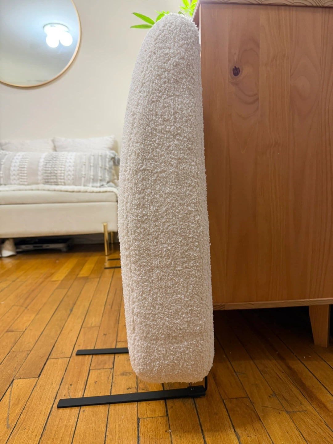 Boucle Headboard Queen Size Bed - photo 3