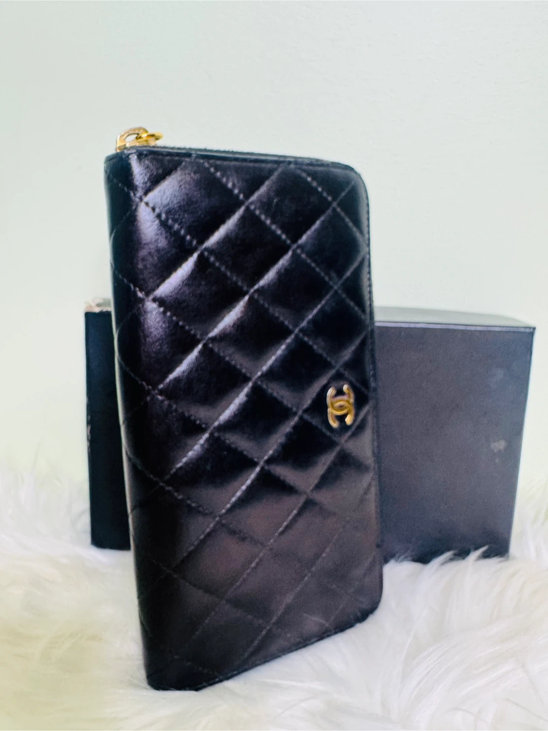 Chanel Black Quilted Wallet