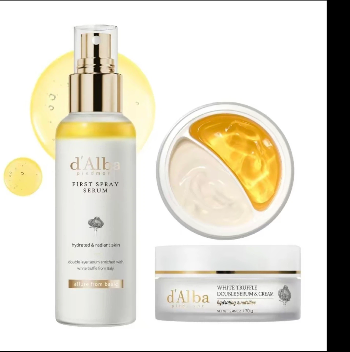 d'Alba First Spray Serum & Double Serum Cream