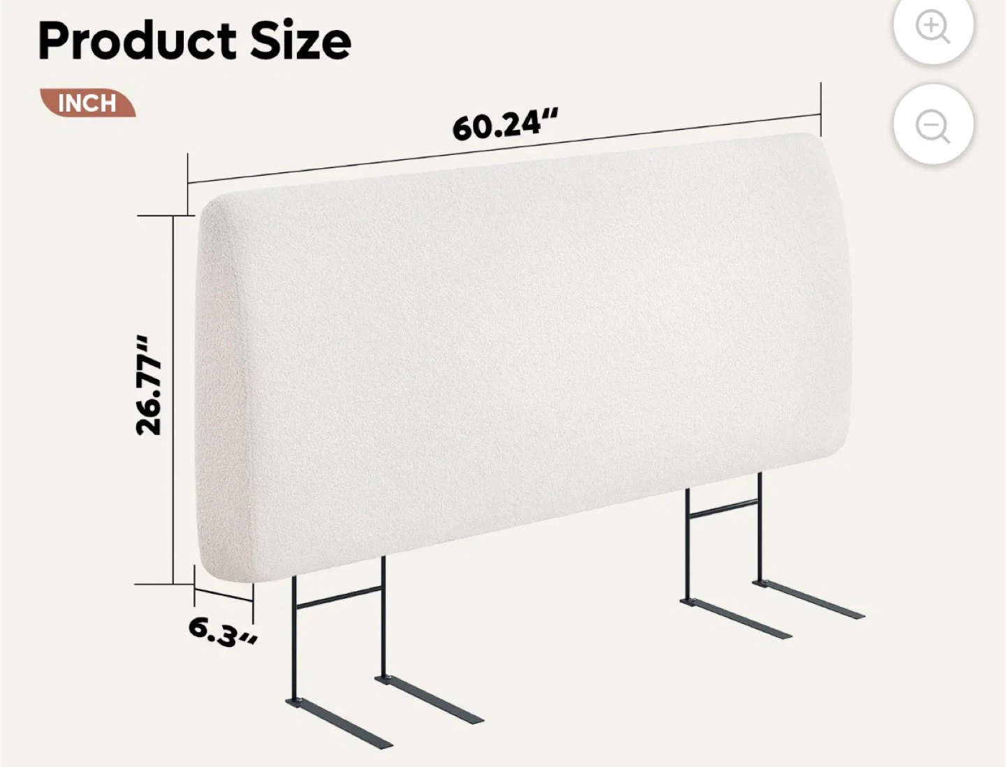 Boucle Headboard Queen Size Bed - photo 4