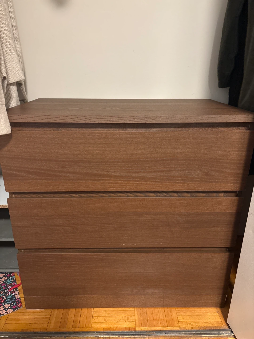IKEA 3-drawer chest, brown-black