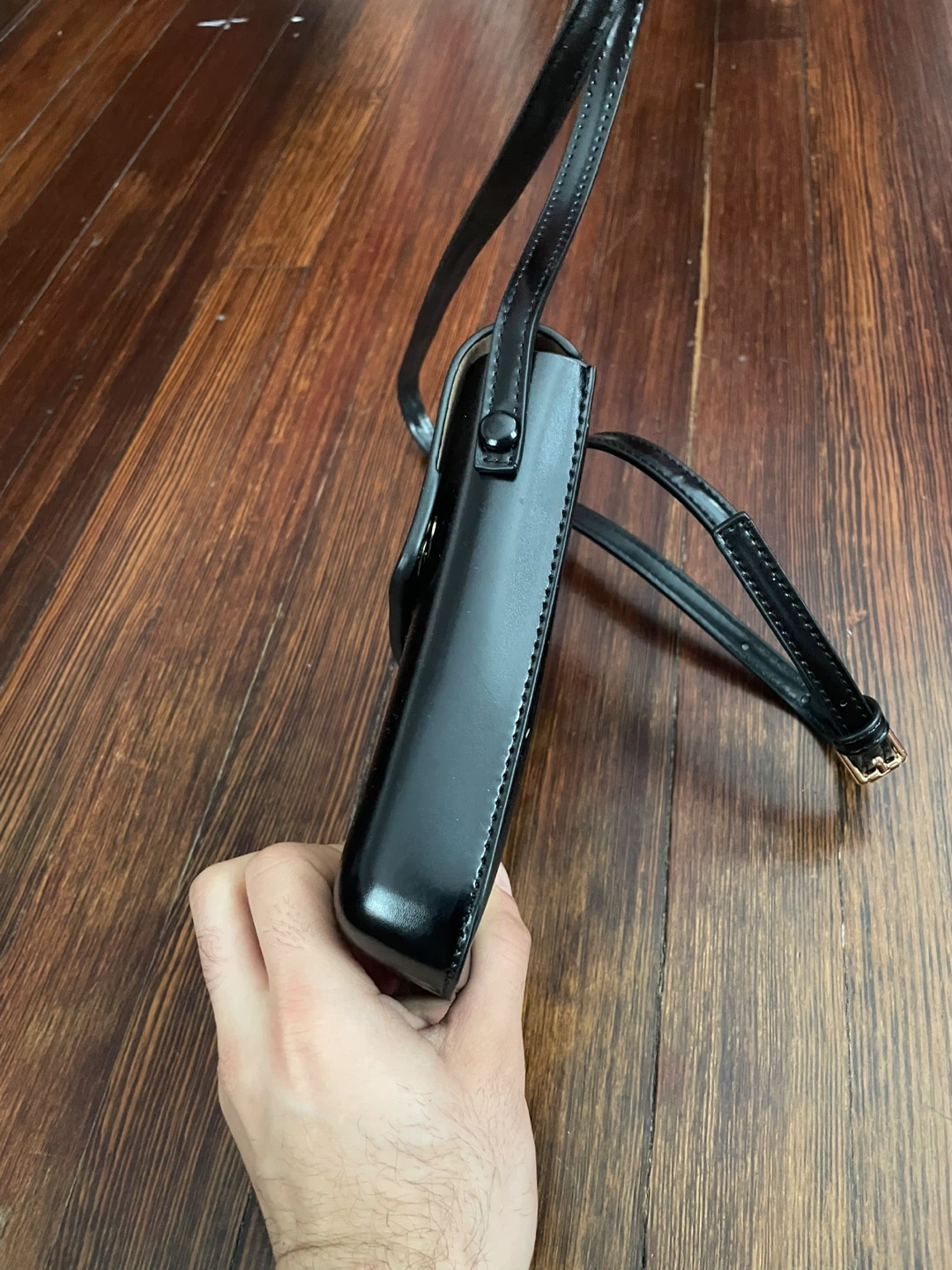 Black Leather Crossbody Bag - photo 4
