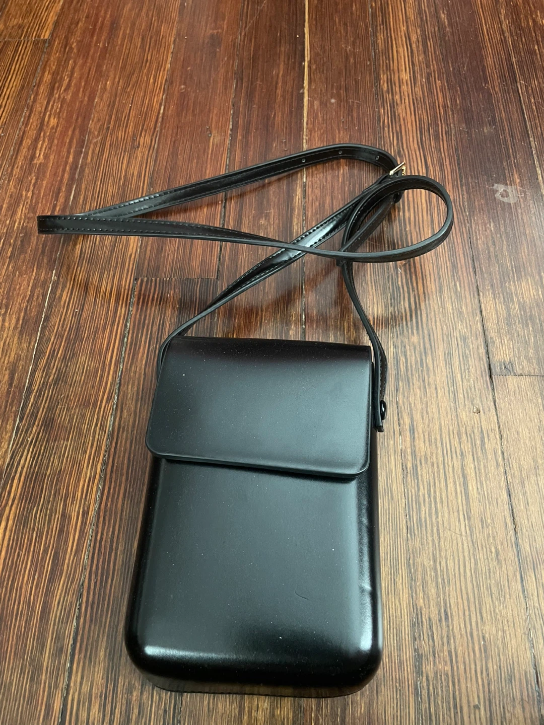 Black Leather Crossbody Bag