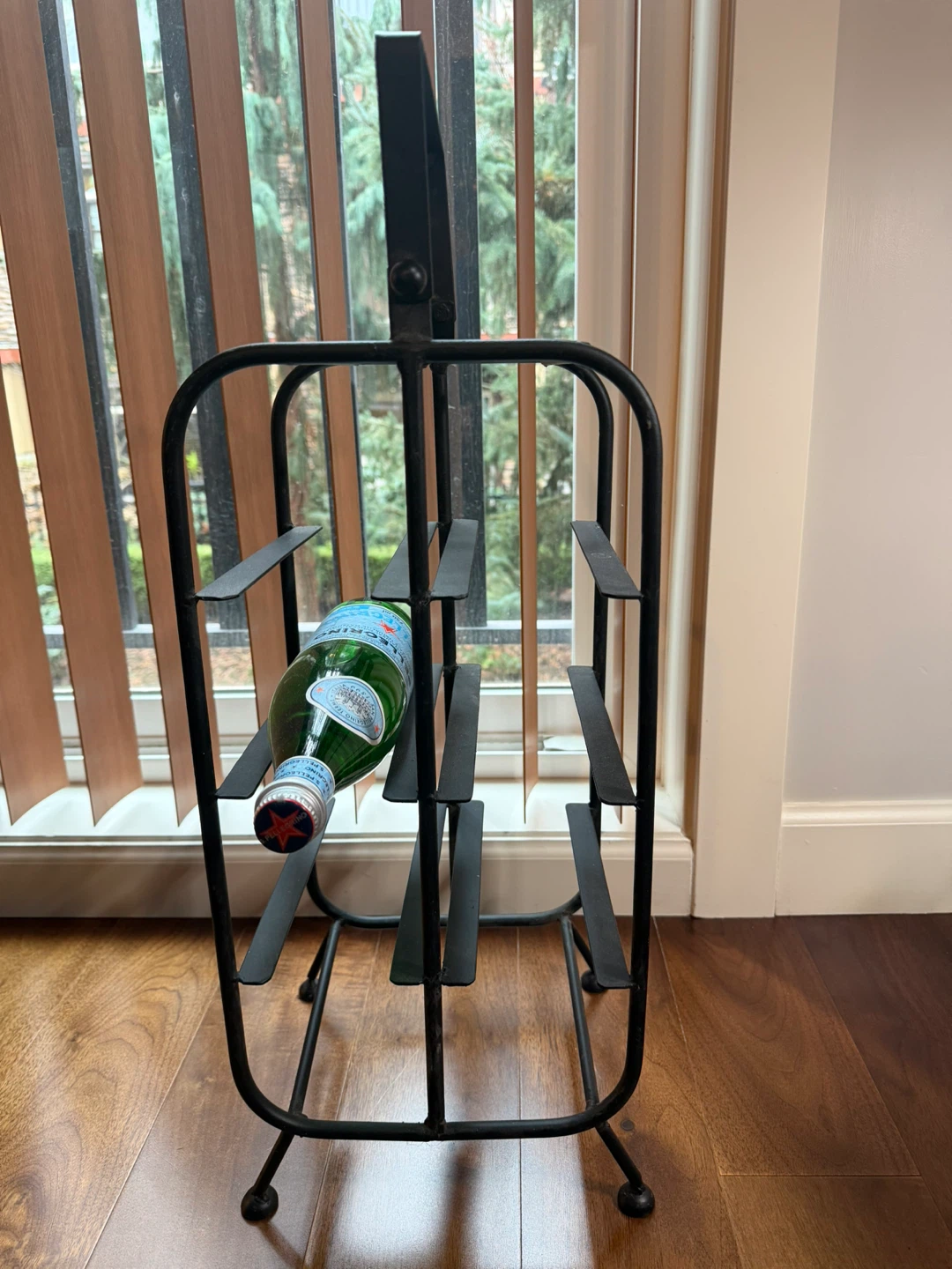 Black Metal Wine Rack