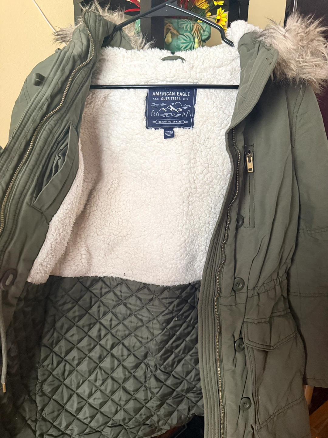 American Eagle Outfitters Olive Green Winter Coat - S - photo 2