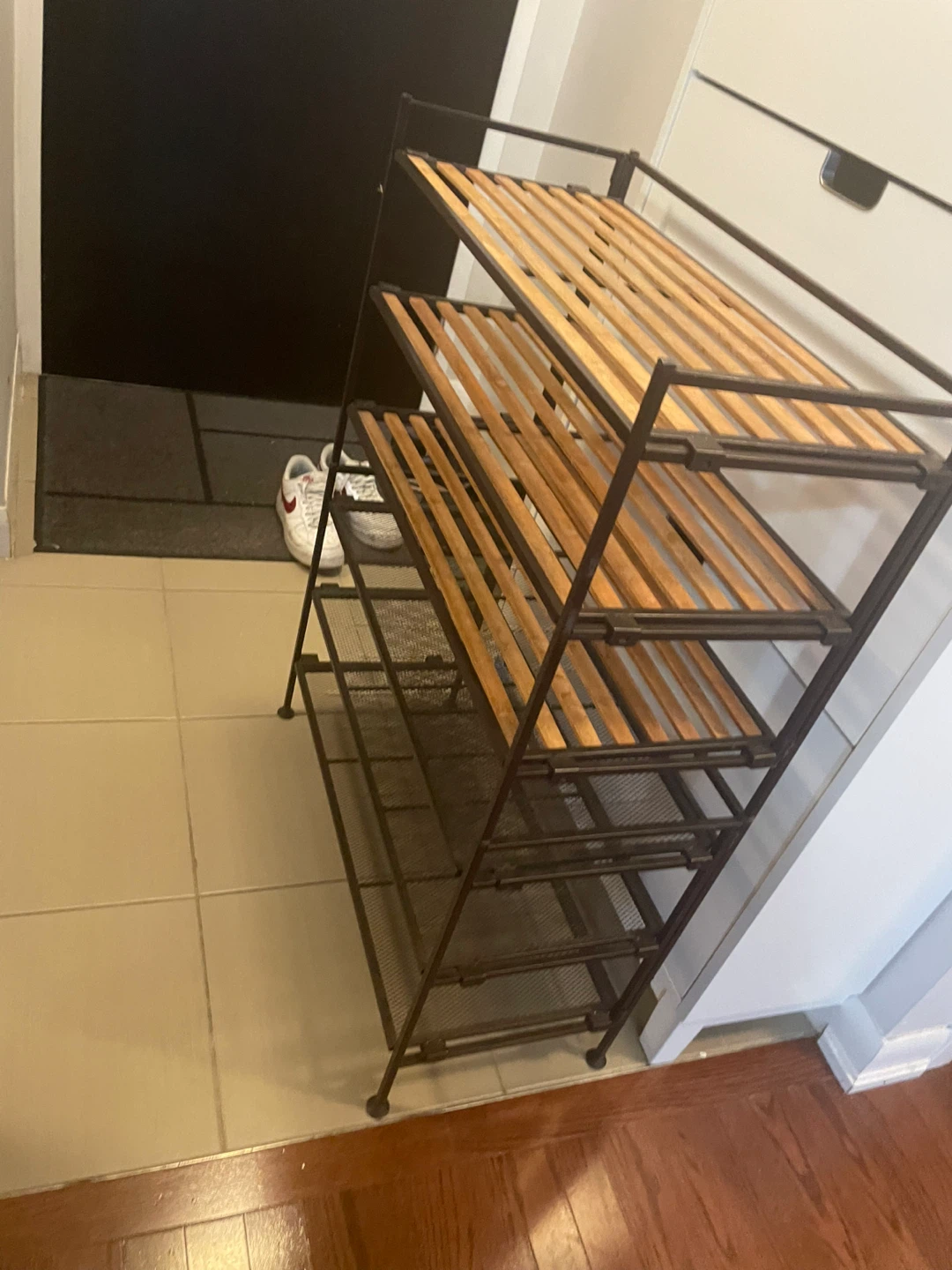 Metal & Wood Shoe Rack - photo 3