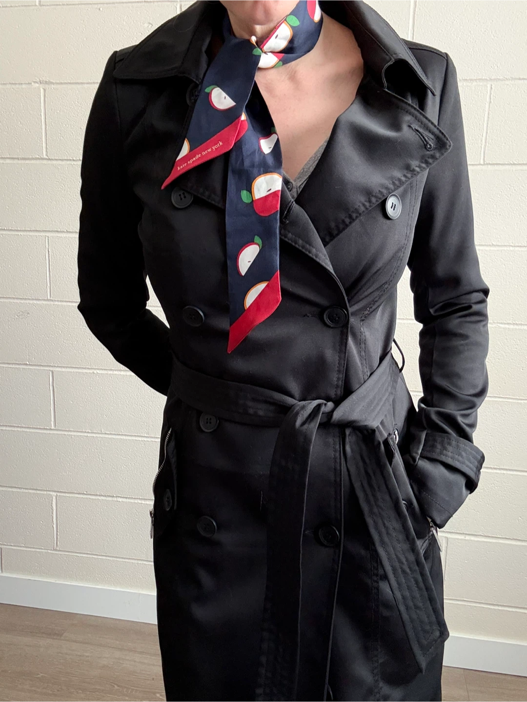 Le Chateau Black Trench Coat