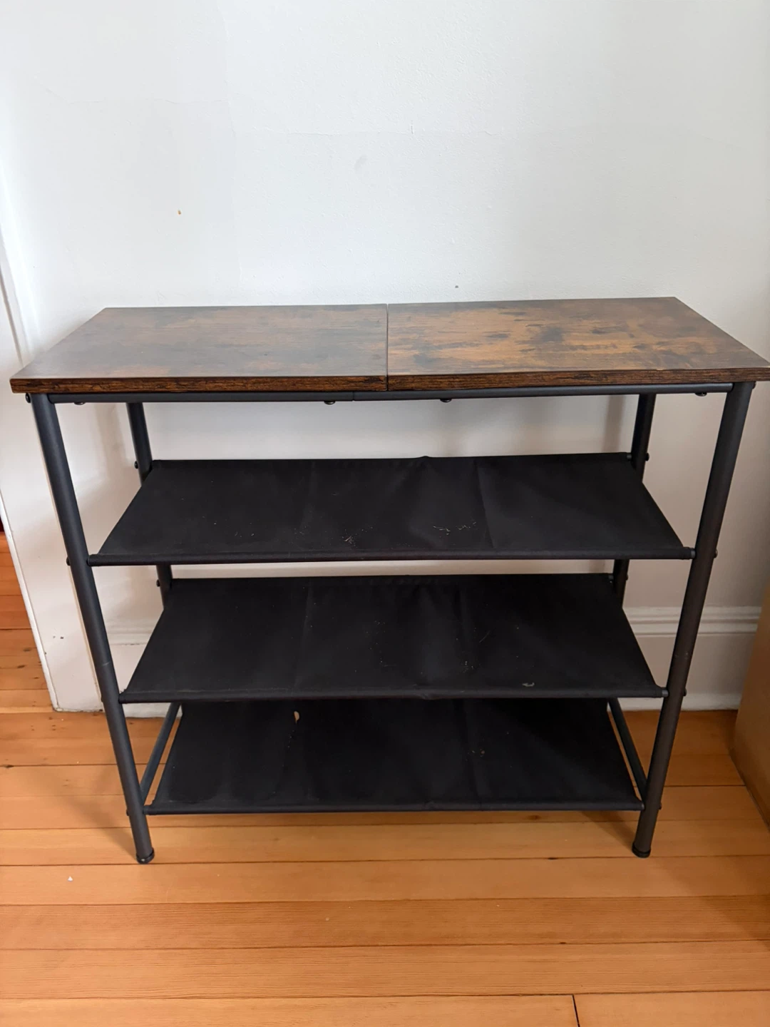 Console Table with Storage Shelves