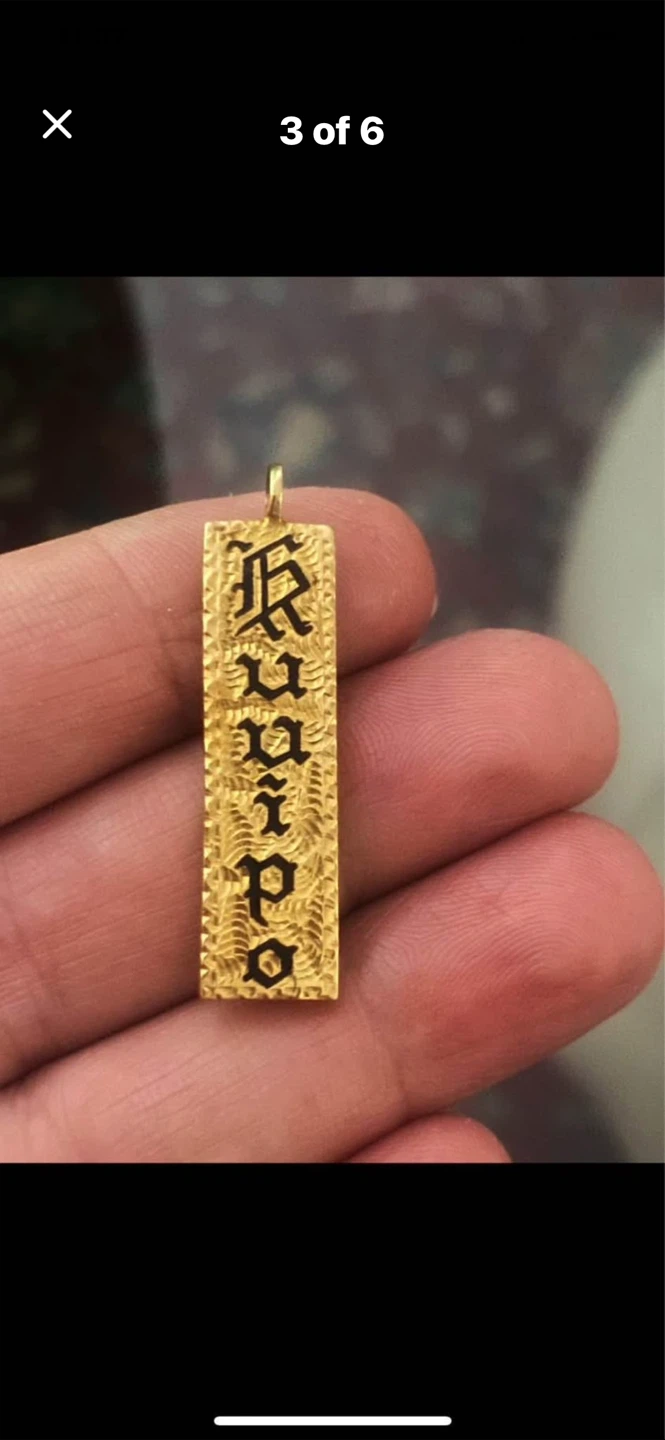 ✨Estate Vintage 14k Gold 'KUUIPO' Pendant - photo 3