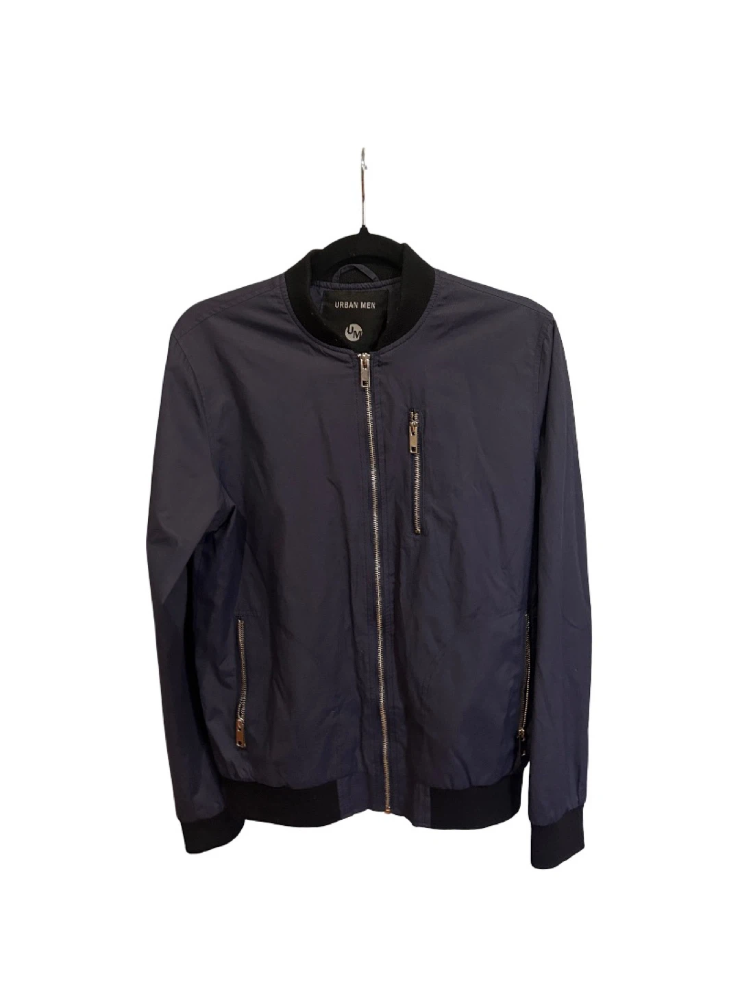 Urban Men Bomber Jacket - Navy Blue