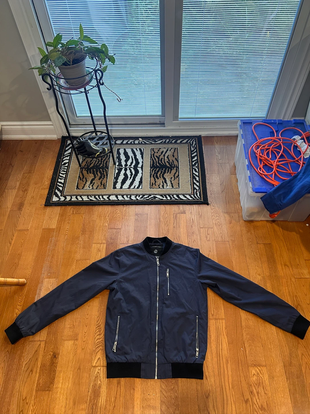 Urban Men Bomber Jacket - Navy Blue - photo 4
