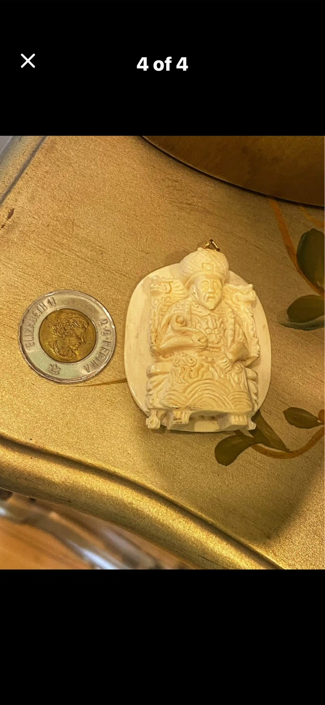 🤍Estate Vintage Ivory-carved Pendant - photo 4