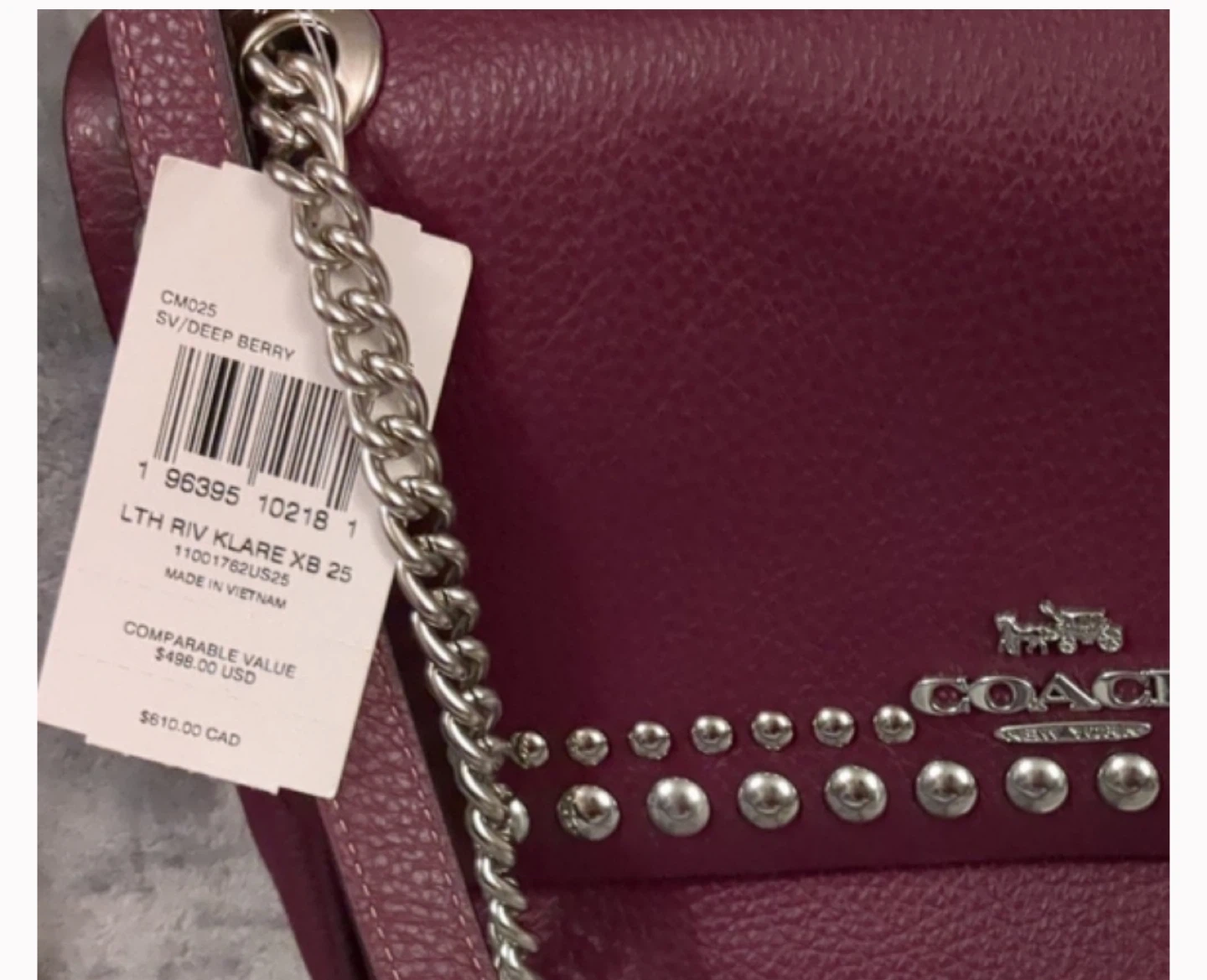 Coach Klare Crossbody 25 With Rivets LEATHER - photo 2
