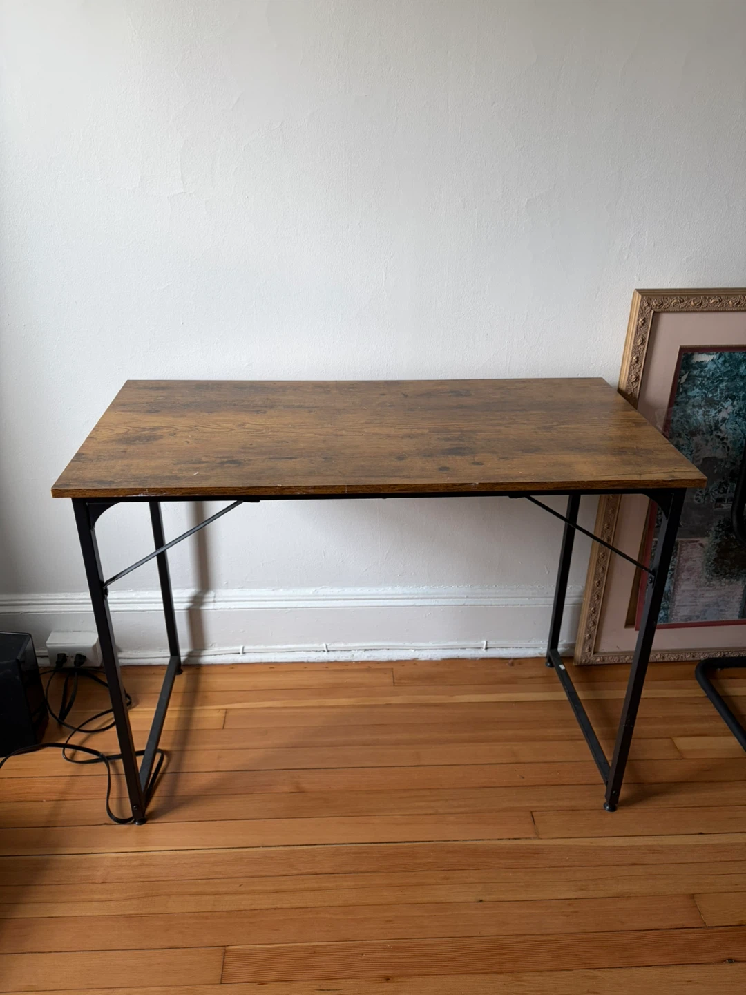 Brown & Black Folding Desk