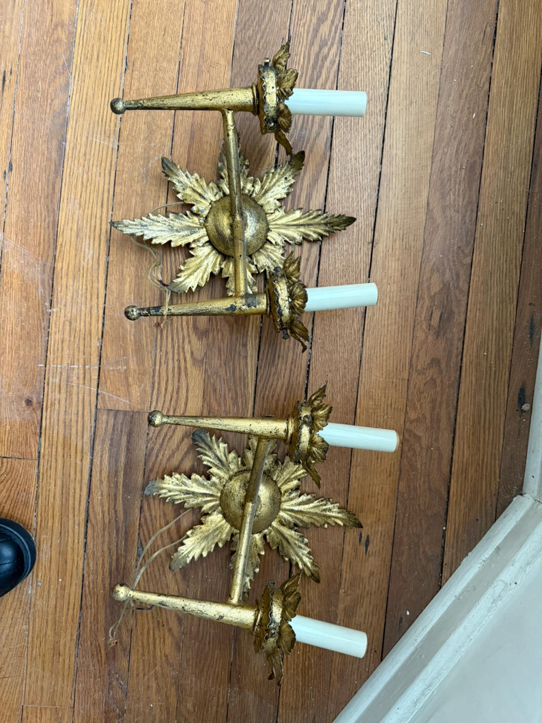 Gold Floral Sconce Lighting Fixtures