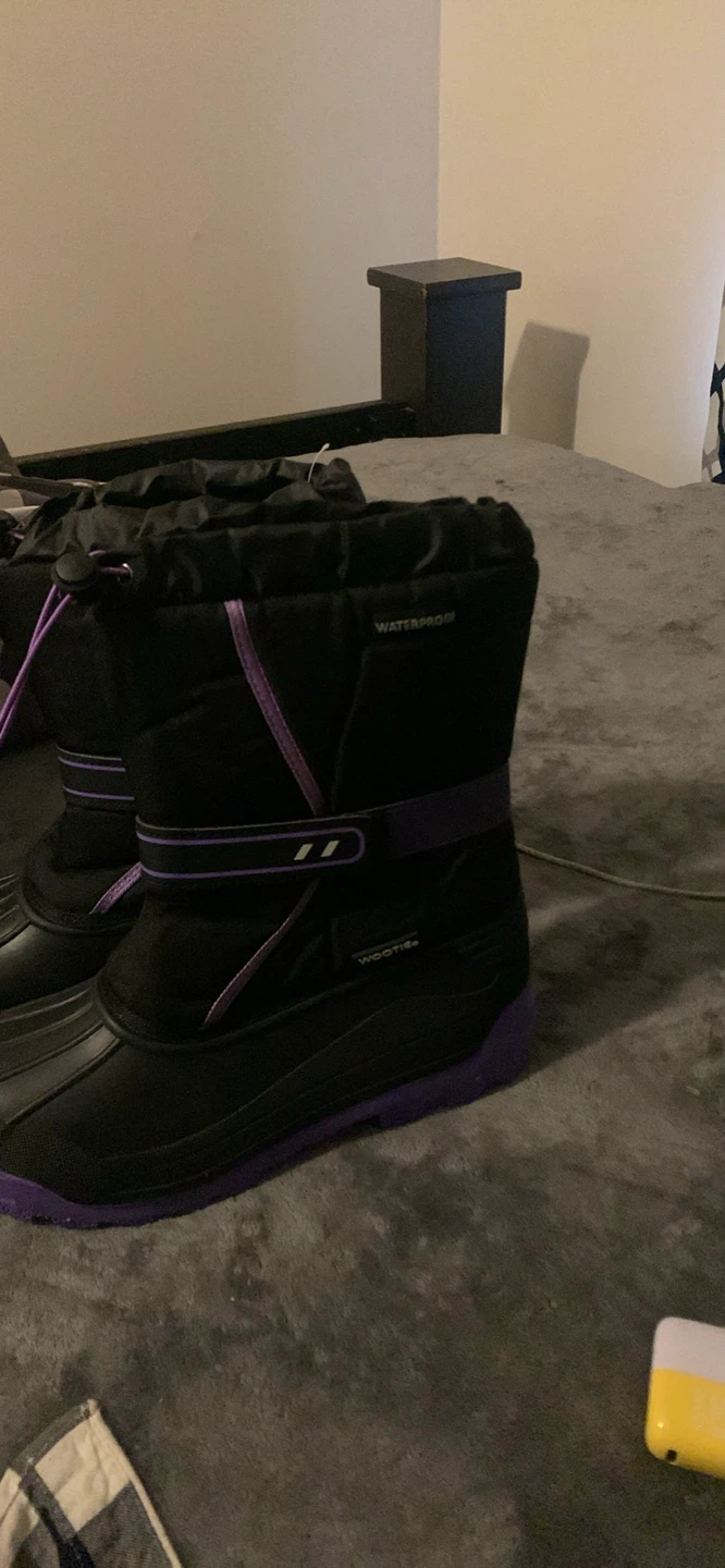 Wootie Waterproof Winter Boots - Black & Purple