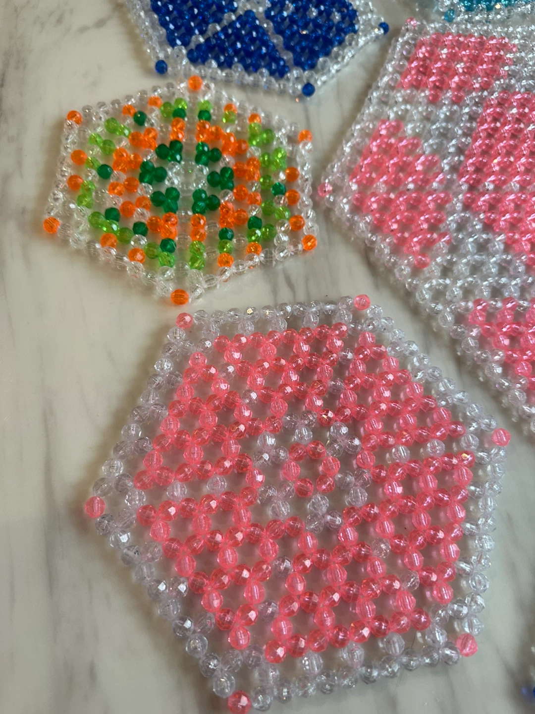 Handmade Beaded Coasters - Set of 6 - photo 2