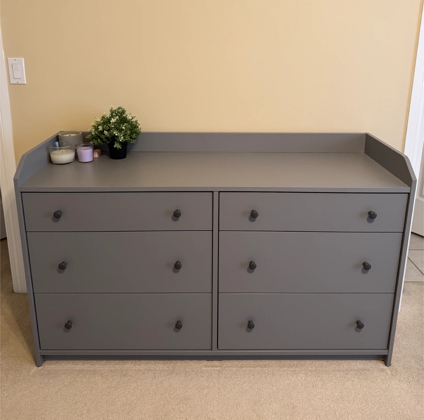 IKEA HAUGA 6-drawer Dresser & Nightstand