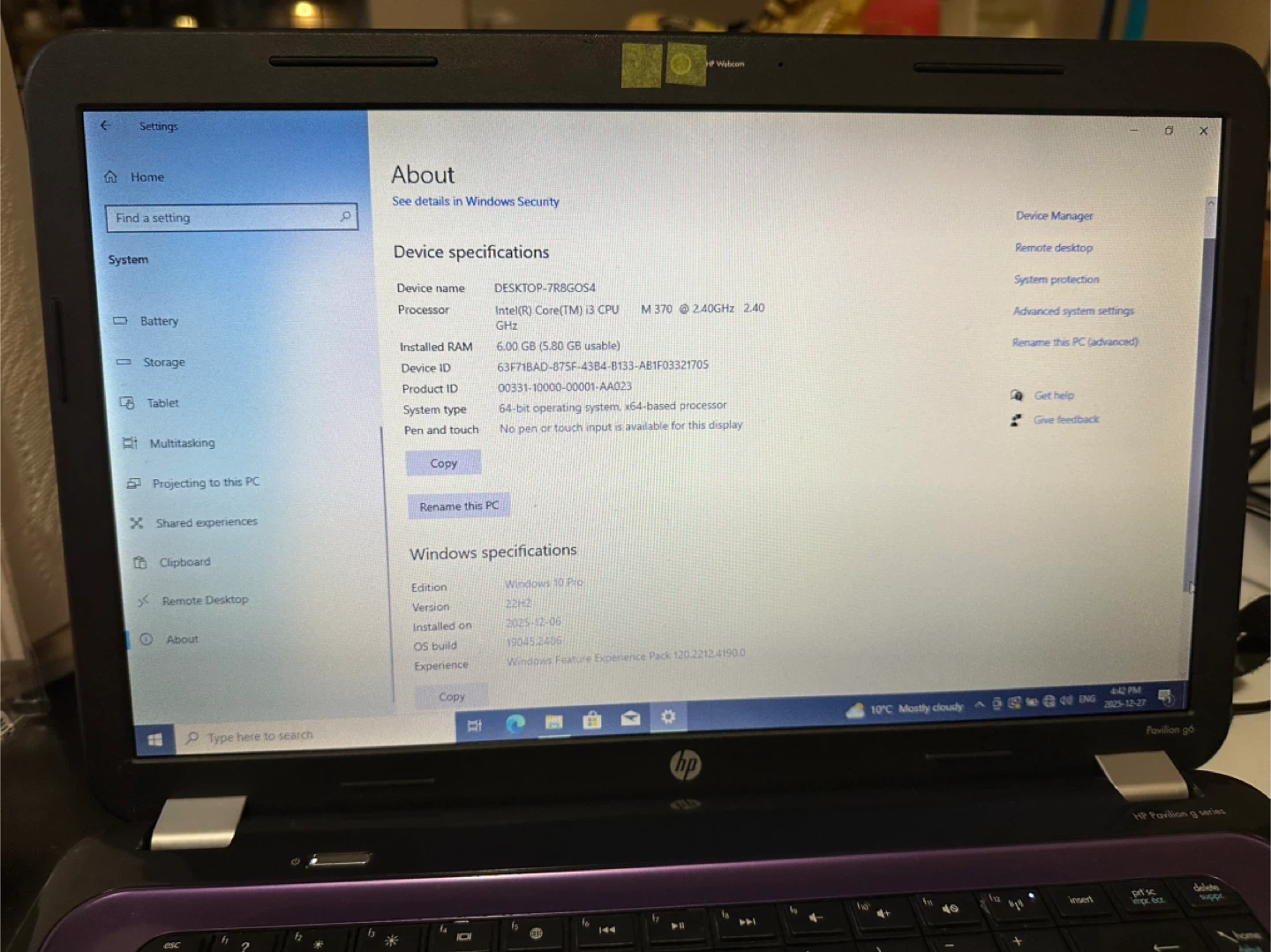 HP Pavilion 15.6” Laptop (Window 10 and DVD player installed) - photo 2