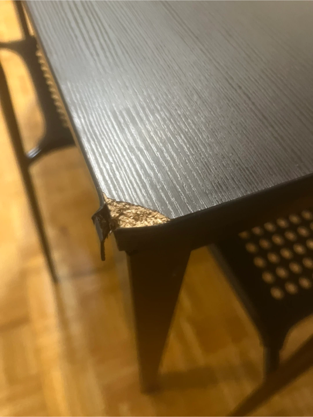 Ikea Black Dining Table with 4 Chairs - photo 3