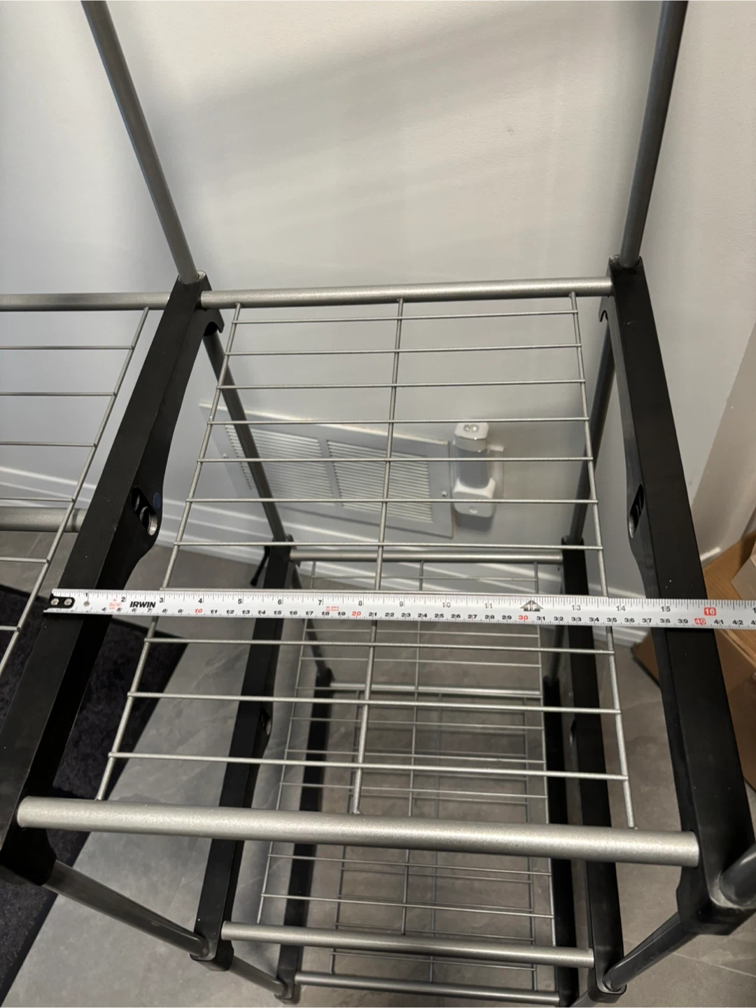 Metal and Plastic Garment Rack - Silver & Black - photo 4