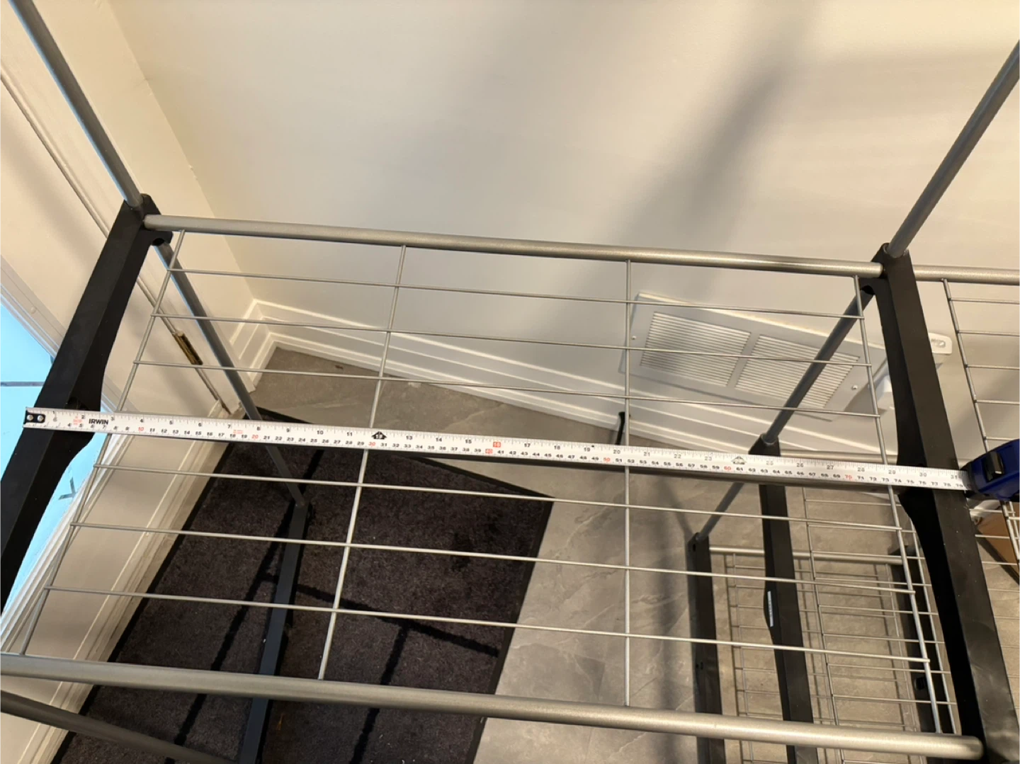 Metal and Plastic Garment Rack - Silver & Black - photo 3