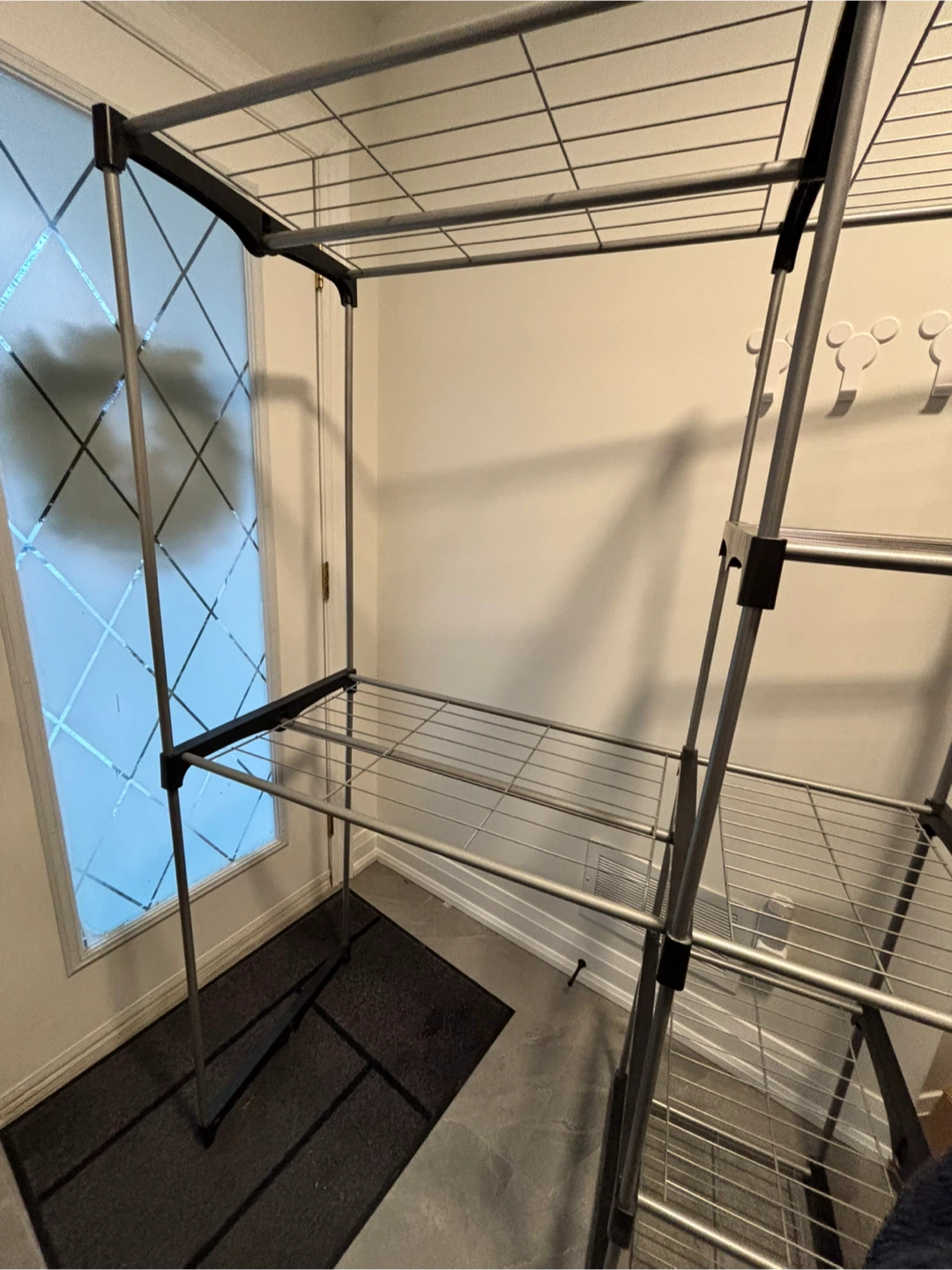 Metal and Plastic Garment Rack - Silver & Black - photo 2