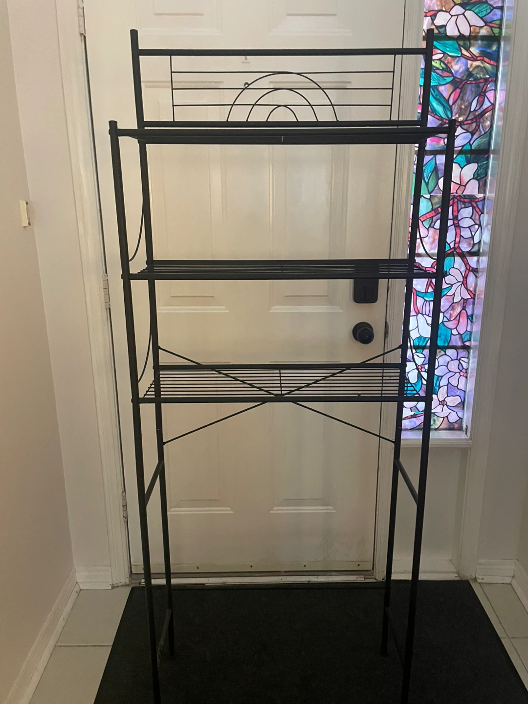 Black Metal Over-the-Toilet Storage Shelf - photo 2
