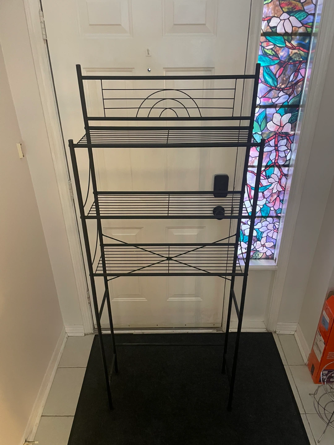 Black Metal Over-the-Toilet Storage Shelf - photo 3