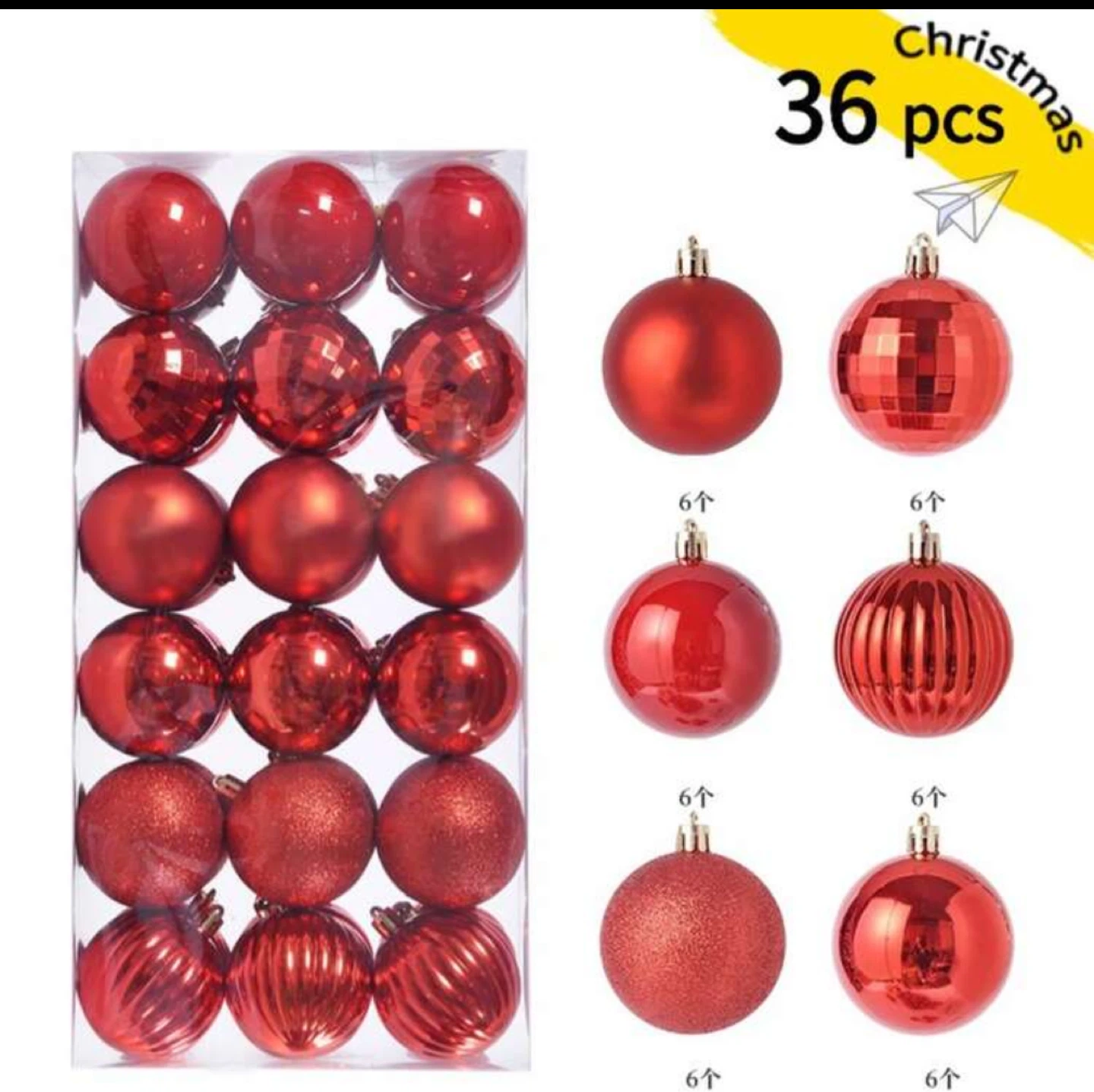 Christmas Ornament Balls 36pcs