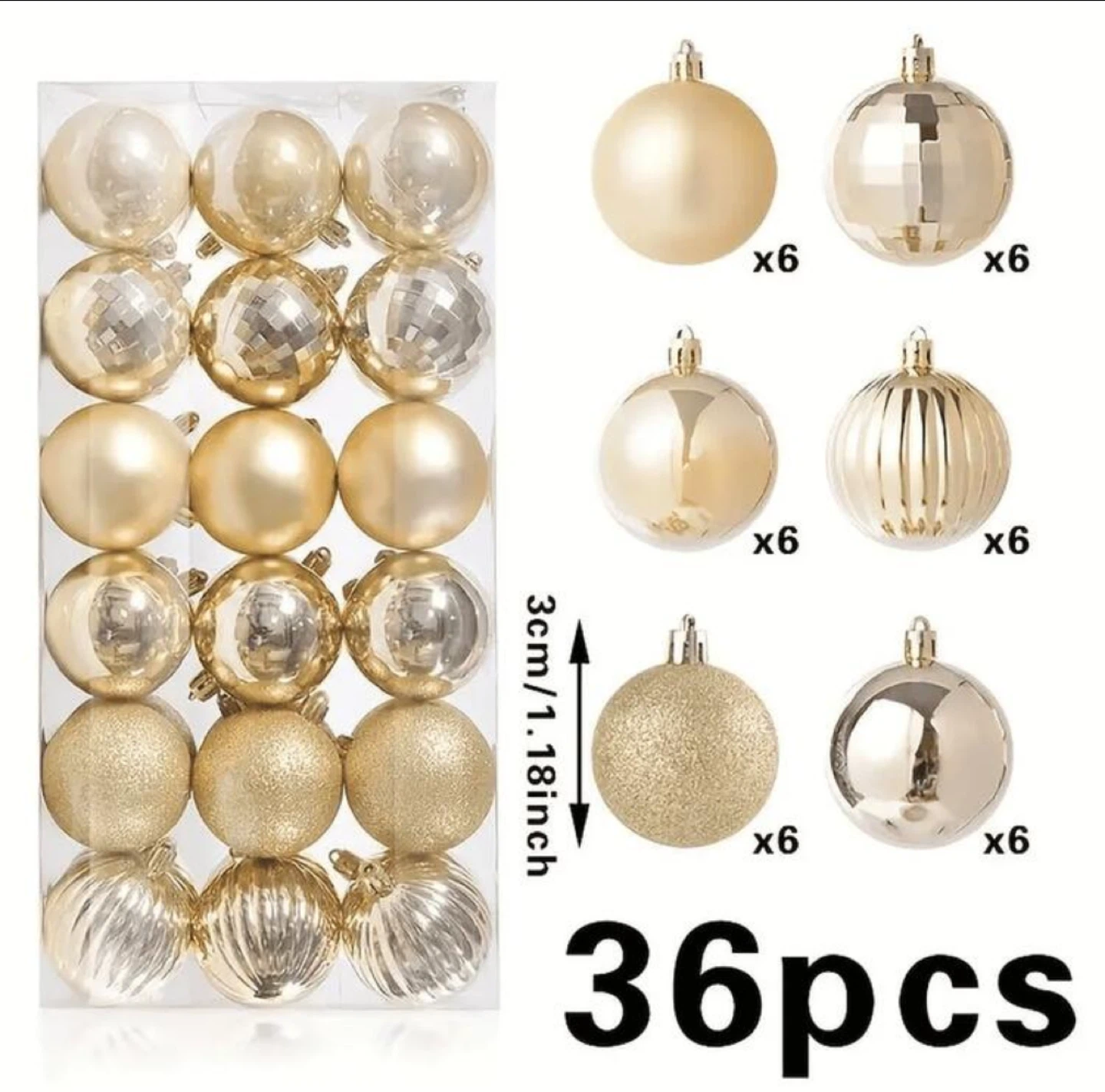 Christmas Ornament Balls 36pcs - photo 2