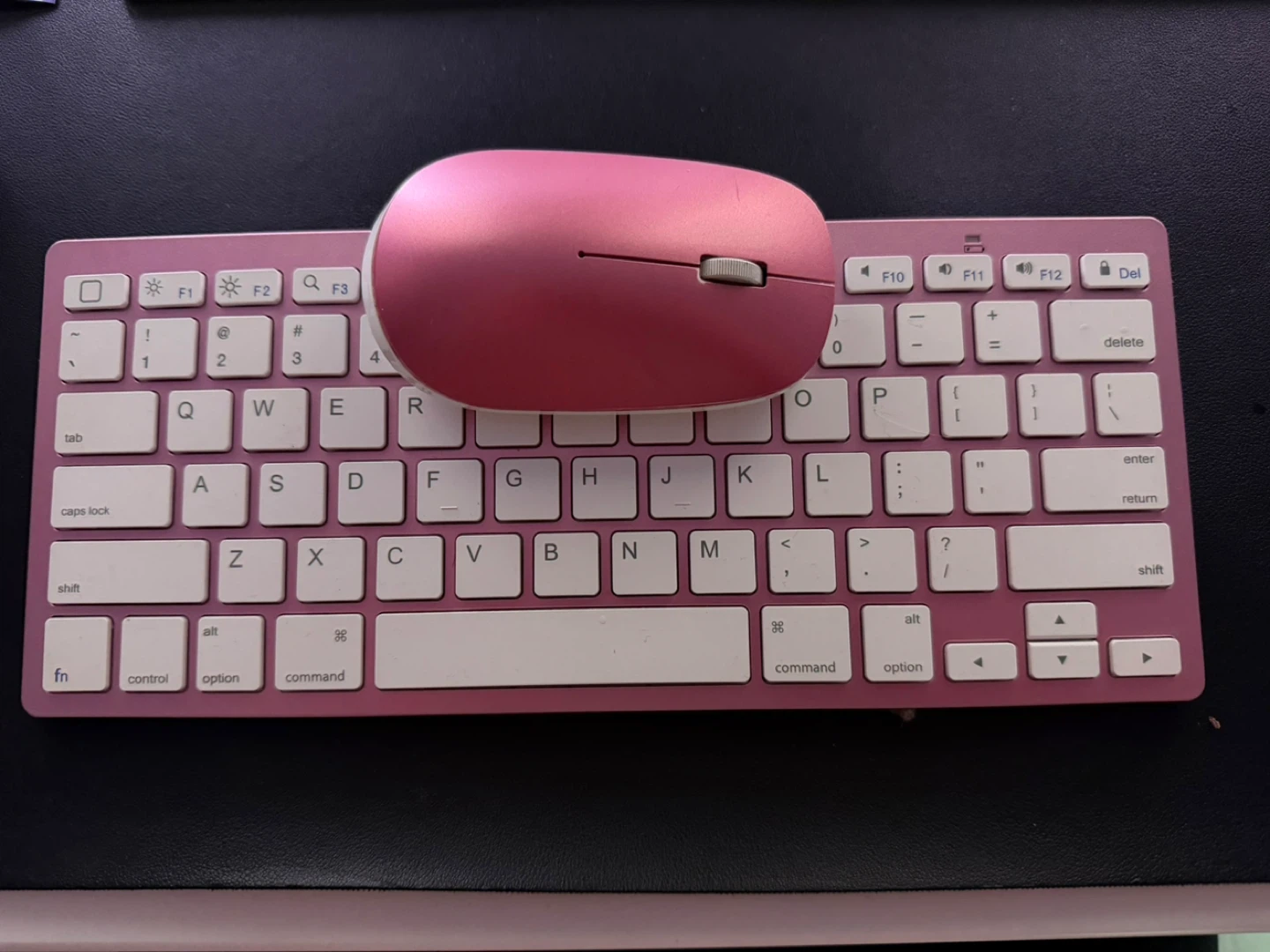 Pink Wireless Keyboard and Mouse Set