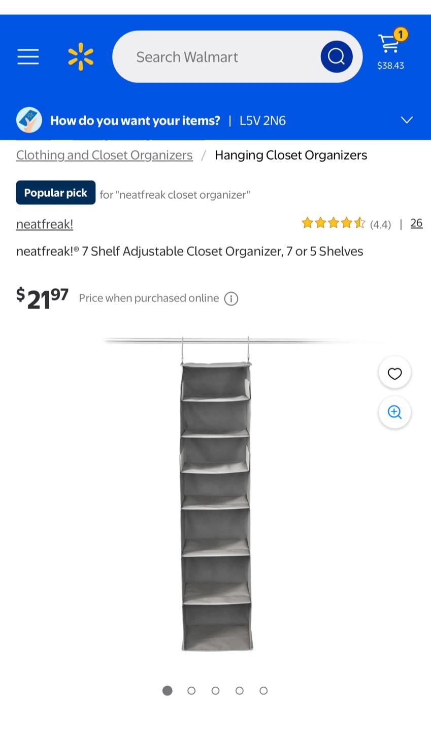 Two Neatfreak! 7 Shelf Adjustable Closet Organizer - photo 2