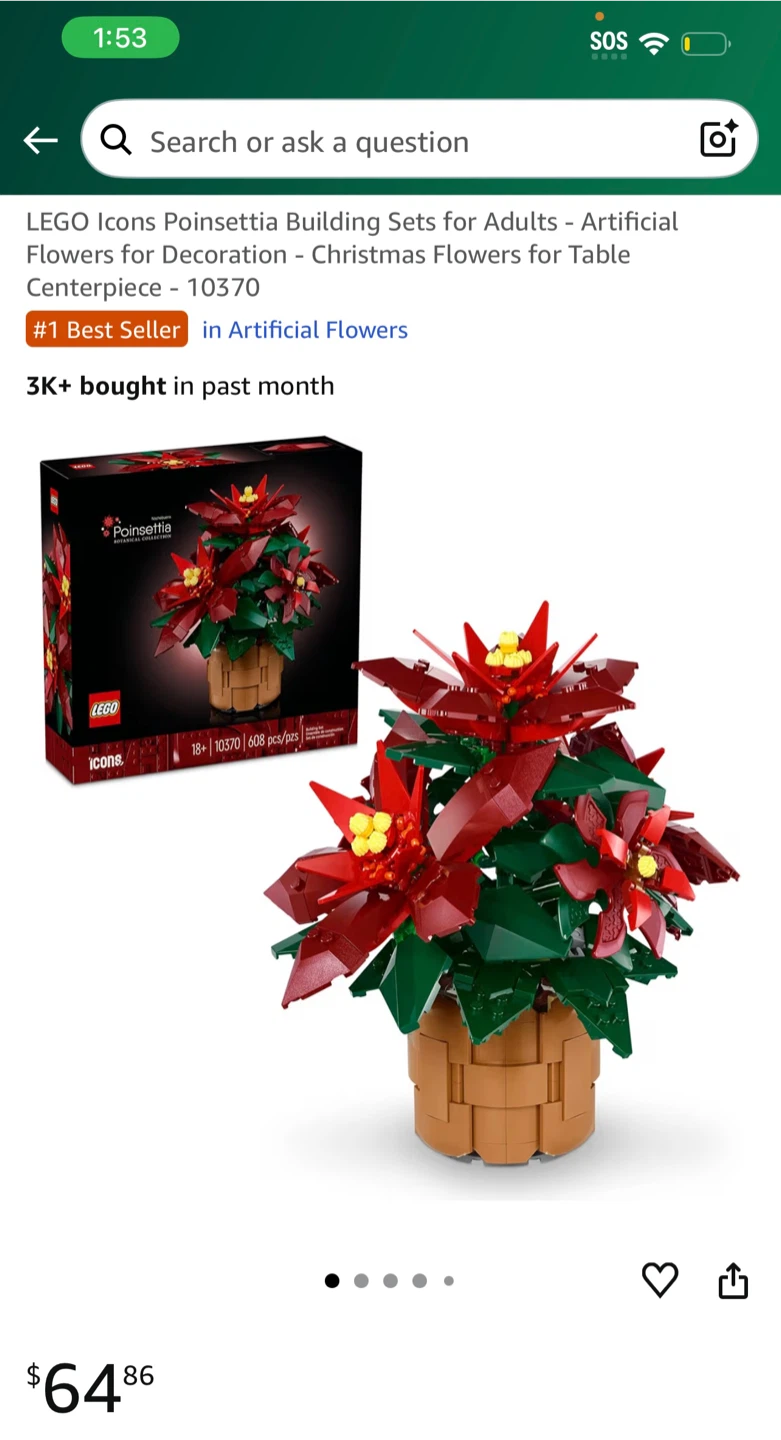 LEGO Icons Poinsettia Building Set 10370