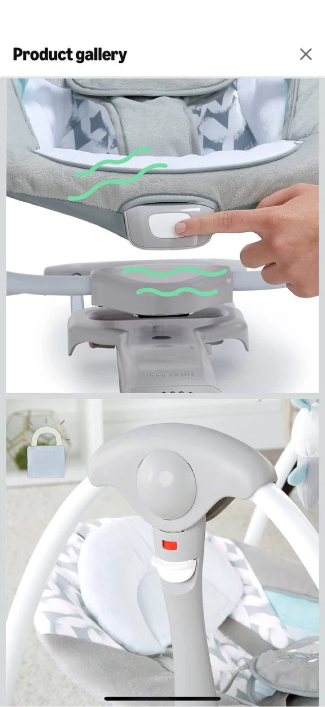 Ingenuity ConvertMe 2-in-1 Compact Portable Baby Swing & Infant - photo 5